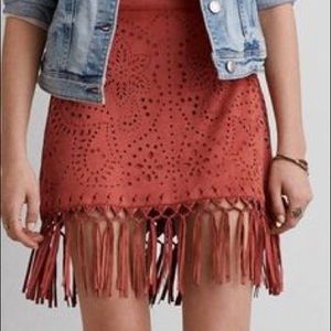 NWOT AEO Fringe Skirt